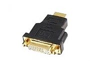 ADAPTOR video GEMBIRD, HDMI (T) la DVI-I DL (M), conectori auriti, black,  A-HDMI-DVI-3  (include TV 0.06 lei)