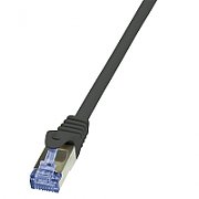 PATCH CORD S/FTP LOGILINK Cat6a, LSZH, cupru, 1 m, negru, AWG26, dublu ecranat  CQ3033S  (include TV 0.06 lei)