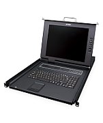 PLANET 8-Port Combo IP KVM Switch: switch-uri pentru tastatură, mouse și monitor (KVM) Raft pentru montat echipamente Negru