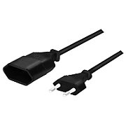 CABLU alimentareLOGILINK prelungitor, 1m, intrare Euro plug,  iesire Euro plug, 2.5A, 575W, 2x0.75mm2, black,  CP122  (timbru verde 0.08 lei)