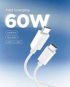 Cablu alimentare si date Aukey, USB Type-C (T) la USB Type-C (T), 1.8m, 480 Mbps, 100W, braided, negru,  LLTSN1041750  (timbru verde 0.08 lei) -689323785322