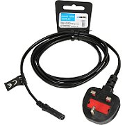 iBOX Euro 2-PIN Power Cable Audio-RTV VDE 1.8m UK Plug
