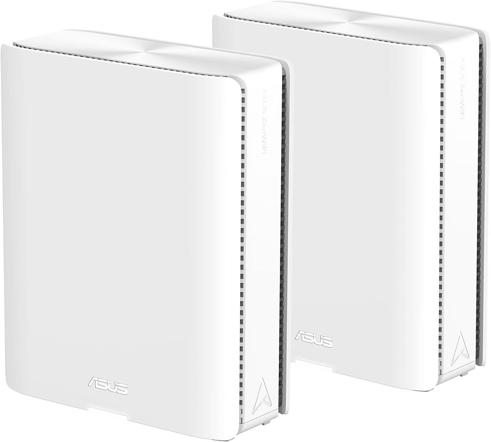 Router Mesh Asus ZenWiFi BQ16((2PK)Quad-band WiFi7dual 5 GHz bands, 25 Gbps